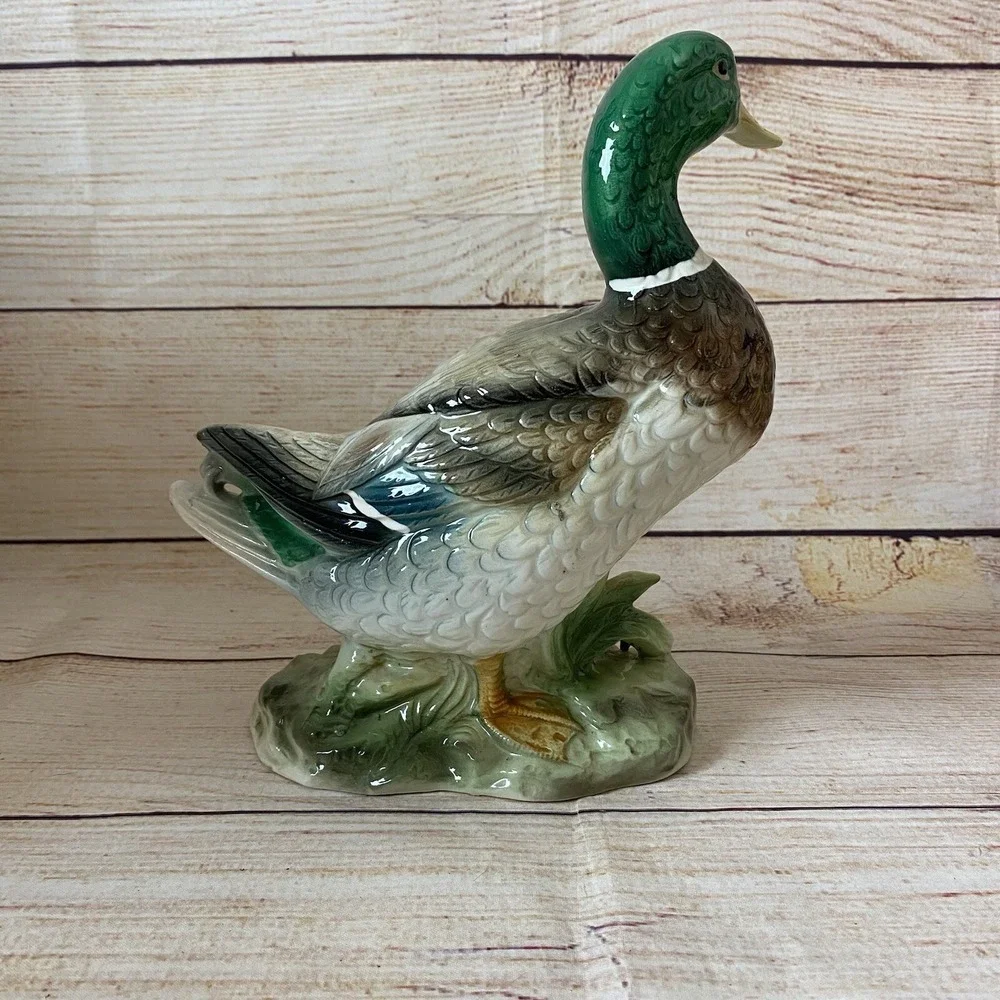 Vtg‎ Bird Collection by JSC Ceramic Duck Mallard Goose Bird Decoy Figurine Decor